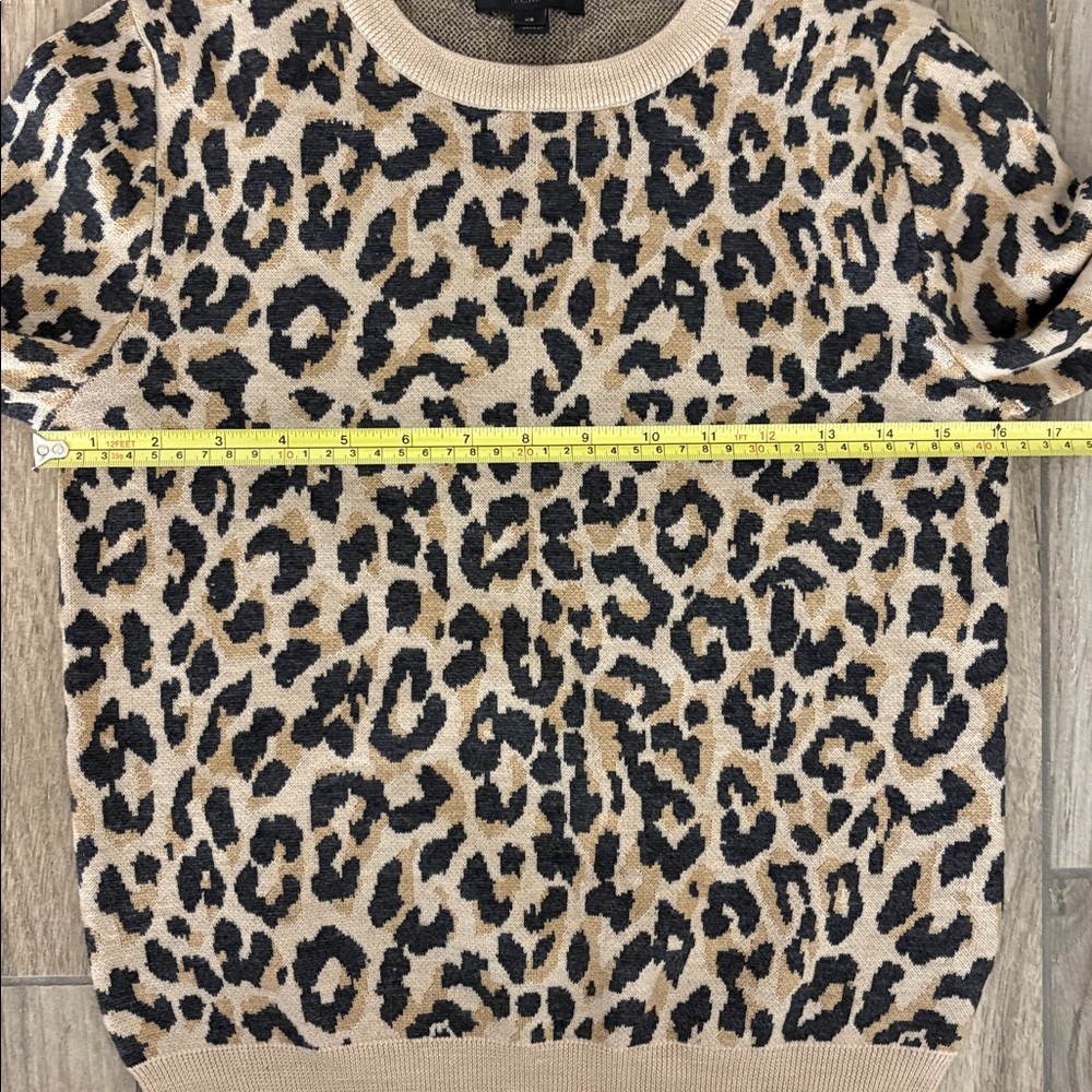J. Crew Animal Print Sweater - Tan and Black - Picture 6 of 7